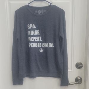 Gray Pebble Beach Graphic Sweatshirt
